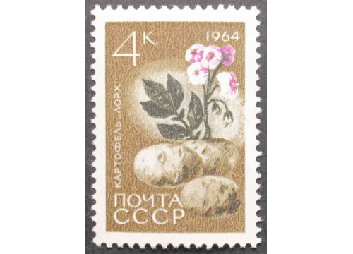 Марка 3065 Сельскохозяйственные культуры. Картофель. MNH ★★. 1964 год.